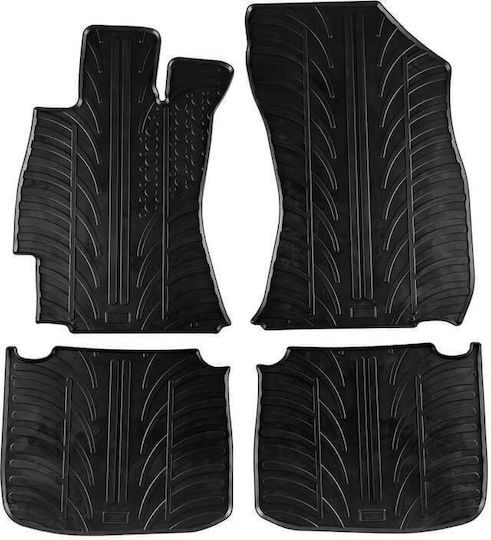 Apesan Set of Front and Rear Mats 4pcs for Subaru Outback 2014-2019 Black