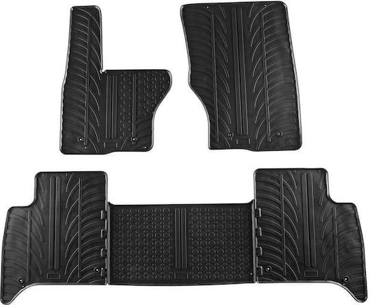 Apesan Set of Front and Rear Mats 4pcs for Land Rover Discovery 2017+ Black