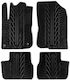 Apesan Set of Front and Rear Mats 4pcs for Peugeot 208 2012-2019 Black