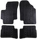 Apesan Set of Front and Rear Mats 4pcs for Kia Rio Hyundai Accent Black