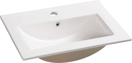 Vinci Solid Aufgesetztes Waschbecken Porzellan 90x39cm Solid