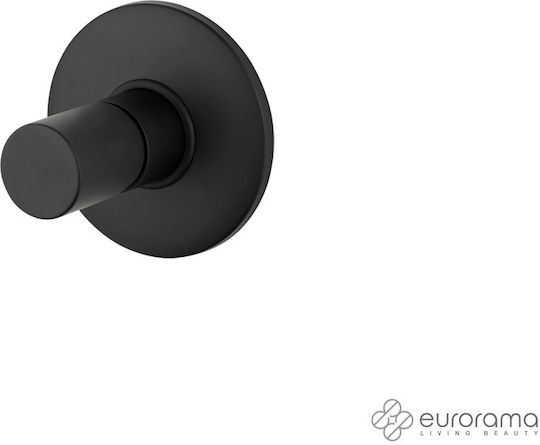 Eurorama Μίκτης Μπαταρίας Εντοιχισμού για Ντουζιέρα 1 Εξόδου Μαύρος