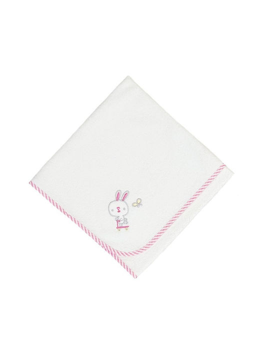 Bunny Bebe Burp Cloth Pink