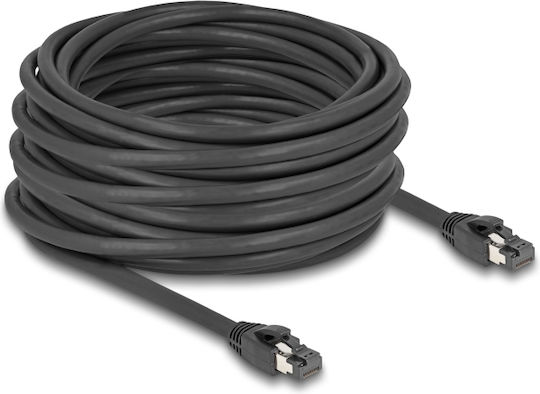 DeLock S/FTP Кат.8.1 Мрежов Кабел Ethernet 15м Черен