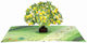 Greeting Card Easter 18.5x14cm in Green Color