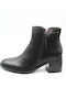 Plato Leder Damen Knöchelstiefel Schwarz