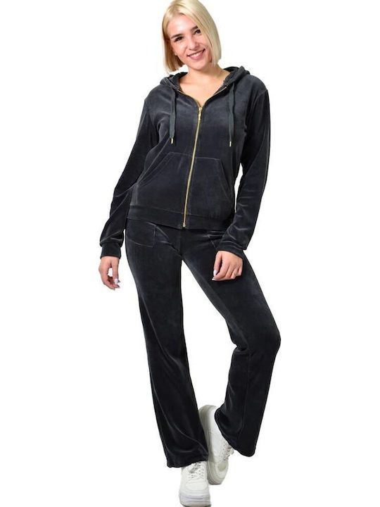 Potre Yin Yang Jogginganzug Samt Anthracite