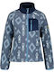 Women's Cardigan with Zipper Blue