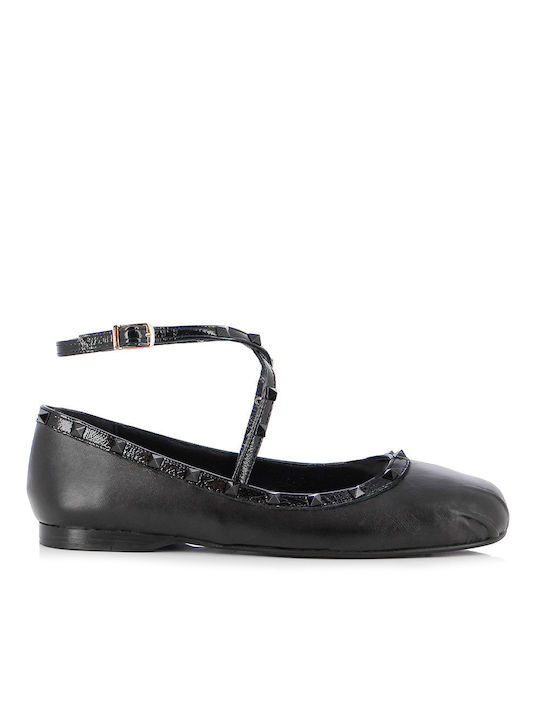Leather Ballerinas Black 100900000254 001
