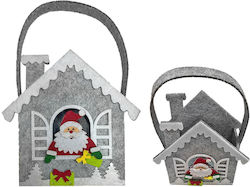 XMASfest Christmas Fabric Figure Basket Gray Height 20cm