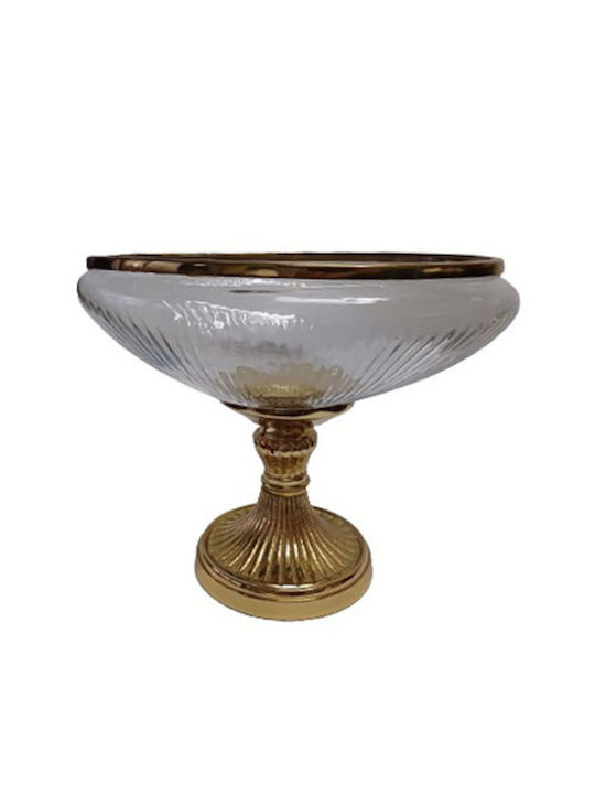 Karvounis Gondola Decorative Bowl Pedestal Gold 29.5x25x23cm