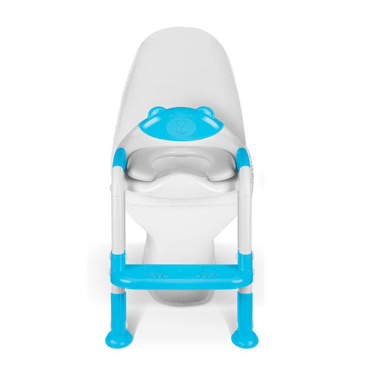 Ricokids Toddler Toilet Seat with Footrest and Handles Light Blue