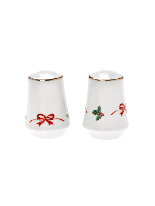 Cryspo Trio Noel Christmas Salt and Pepper Set Porcelain