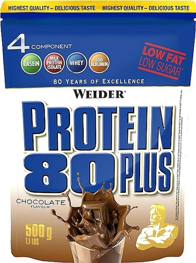Weider Protein 80 Plus cu Aromă Ciocolata 500gr