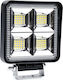 AMiO Квадратς Водоустойчив Фарове за кола LED Универсален 9 - 36V 192W 11см 1бр