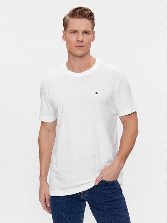 Calvin Klein Badge Ανδρικό T-shirt Κοντομάνικο Λευκό.