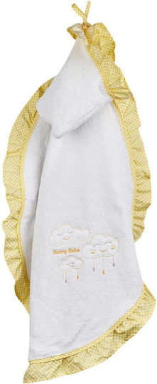 Bunny Bebe Baby Hooded Towel with Hood Cloud Yellow 70x90cm
