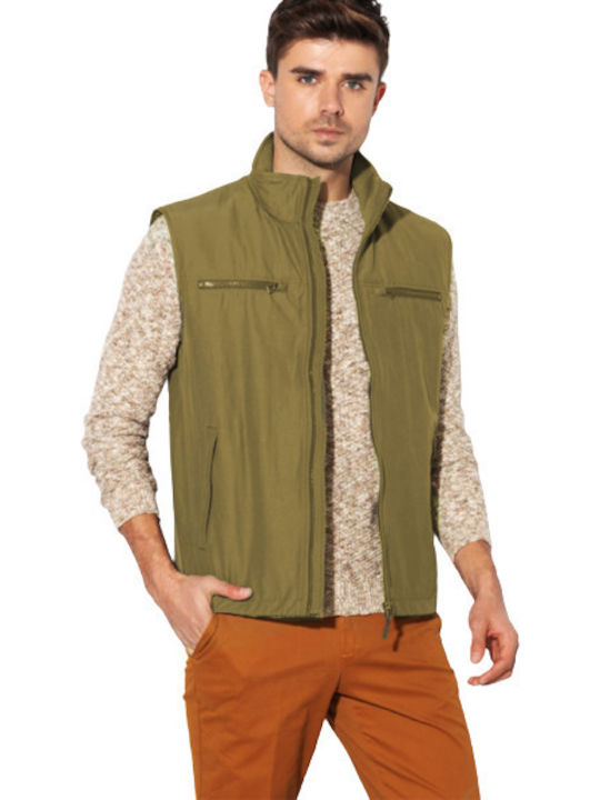 Geox Ärmellos Herren Jacke Lässig Khaki