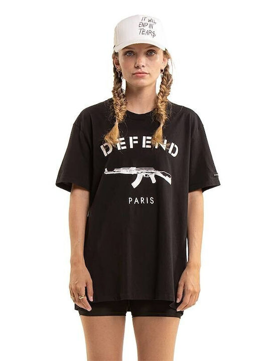 Defend Paris Γυναικείο T-shirt Μαύρο