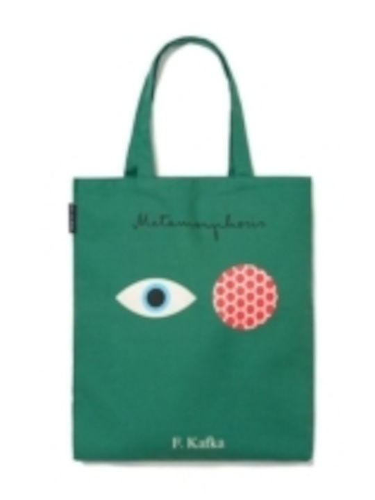 Out of Print Fabric Shopping Bag in Green Color