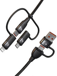 Usams Braided USB to Lightning / Type-C / micro USB 1.2m Cable