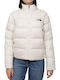 The North Face Hyalite Kurz Damen Puffer Jacke für Winter Κρεμ