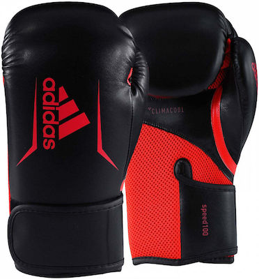 Adidas Speed 100 Synthetic Leather Boxing Competition Gloves Black