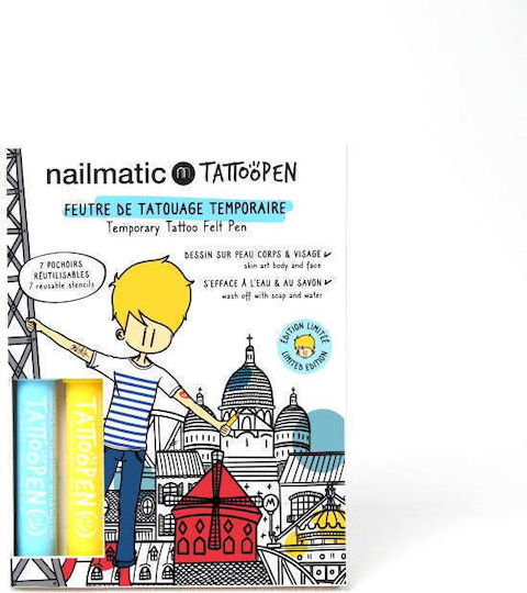 Nailmatic Skin Painting Set Tattoopen With Stencils Paris By Jo Little Children's Makeup