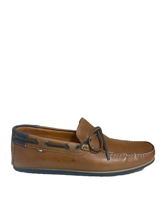 Damiani Leder Herren Mokassins in Tabac Braun F...