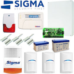 Sigma Security Apollo Plus Autonom Alarmsystem mit 3 Bewegungsmelder , 3 Türsensoren , Sirene , Zentrale und Tastatur