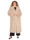 Women's Long Fur Beige