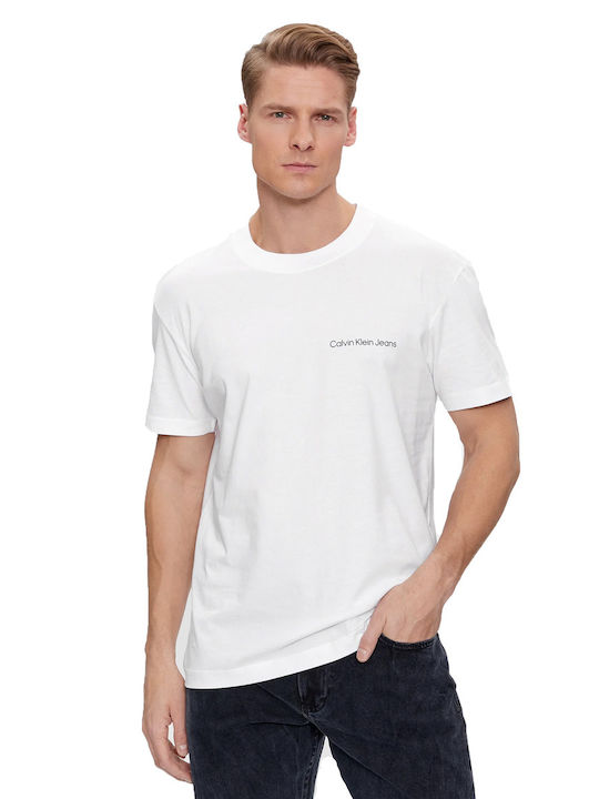 Calvin Klein Institutional Ανδρικό T-shirt Κοντομάνικο Λευκό