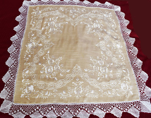 VS Home Покривка за маса с дантела Подредба 7бр Silk Handmade