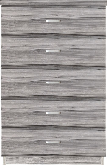 Comoda pentru Dormitor Stonecrop cu 5 sertare Dark grey 60x40x97buc