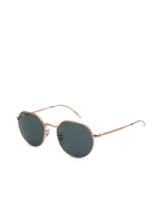 Ray Ban Jack Sunglasses with Rose Gold Metal Fr...