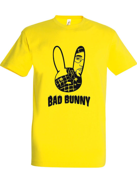kirikoko Bad Bunny Destroyed Bunny T-shirt Yellow Cotton