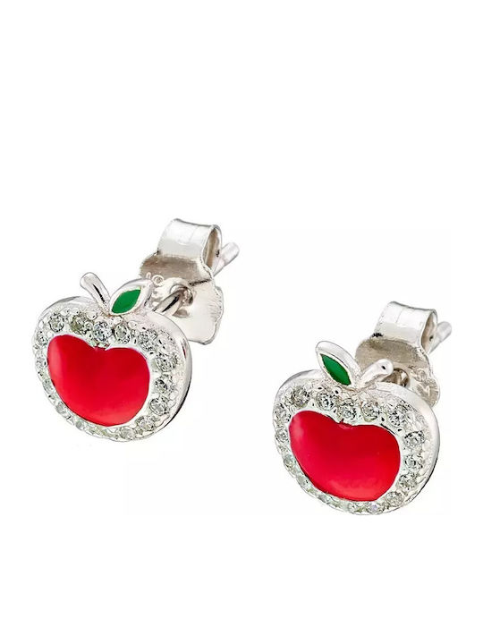 Oxzen Măr mic Cercei pentru copii Studs cu pietre