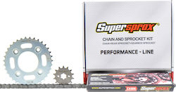 Supersprox Комплект верига и зъбни колела за Honda Инова 125 Supersprox Комплект верига и зъбни колела за Honda Инова 125