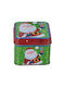 Out of the Blue Santa Presents Christmas Container Metal Green 7.5x6.5x6.5cm