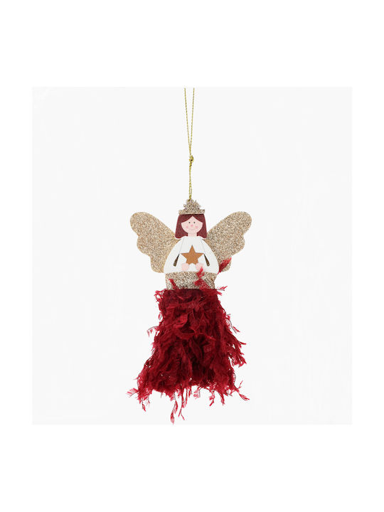 Koopman Christmas Angel Ornament Red