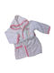Miniworld Kids Hooded Bathrobe White, pink