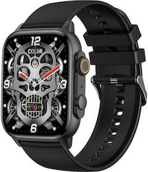 Colmi C81 Aluminium Smartwatch με Παλμογράφο (Μαύρο)