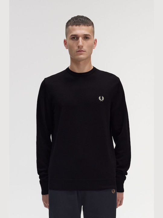 Fred Perry Herren Langarm-Pullover Black