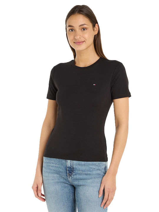 Tommy Hilfiger Γυναικείο T-shirt Μαύρο.