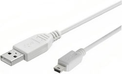 GBC 59.6614.23 USB 2.0 USB-A male σε mini USB-B male Λευκό 1m