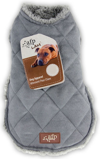 All For Paws Gray Dog Coat with 30cm Back Length