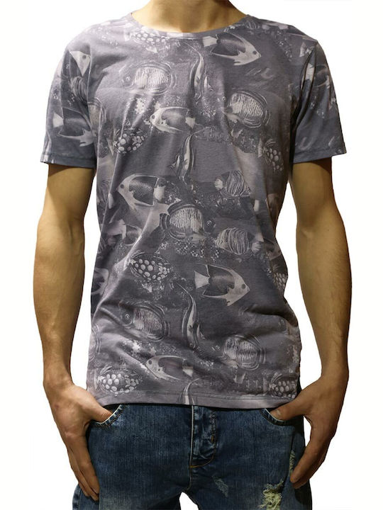 Anerkjendt Men's Short Sleeve Blouse Gray