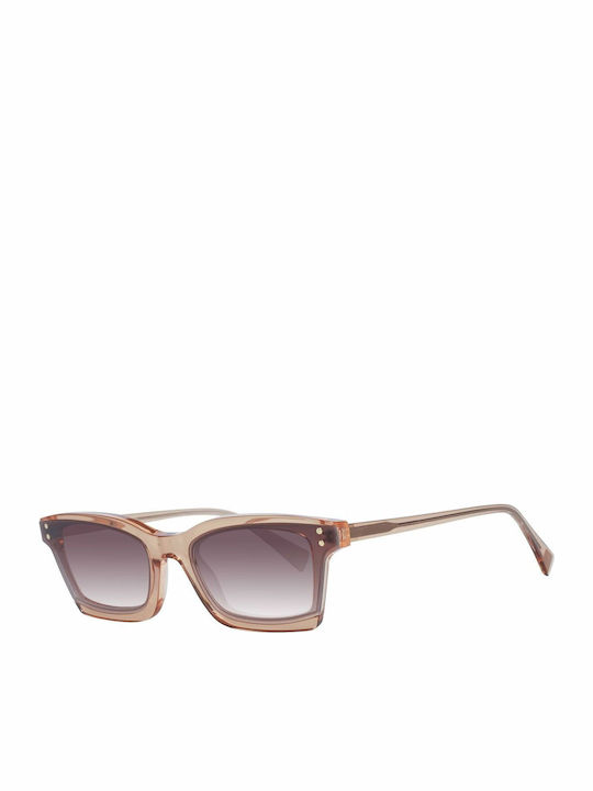 Ana Hickmann Sunglasses Brown with Acetate Frame & Gray Lens