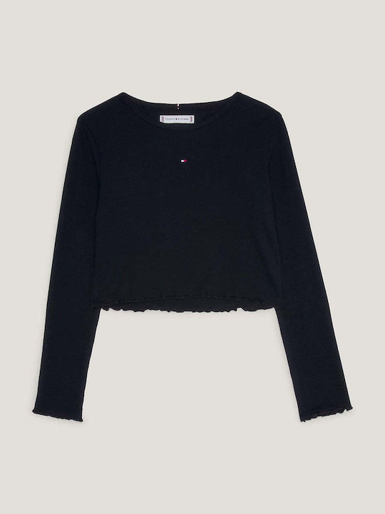 Tommy Hilfiger Kids' Shirt Long Sleeve Navy Blu...