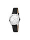 Esprit Watch Automatic with Black Leather Strap